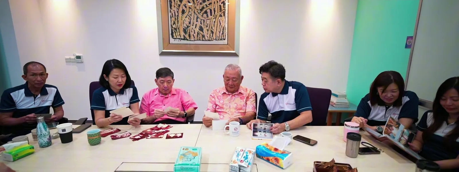 People from different generations gathering together